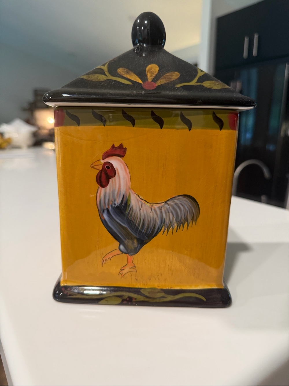 Certified International Kim Lewis Rooster Canister